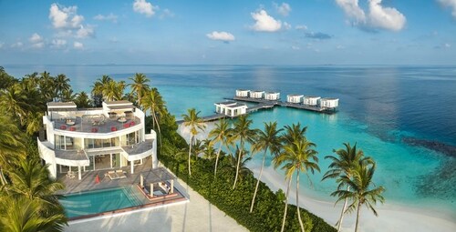 The 3BHK beach villa spells luxury with 7-metre infinity pool, private butler, private rooftop terrace, and direct access to the beach and lagoon. The 3BHK beach villa spells luxury with 7-metre infinity pool, private butler, private rooftop terrace, and direct access to the beach and lagoon.