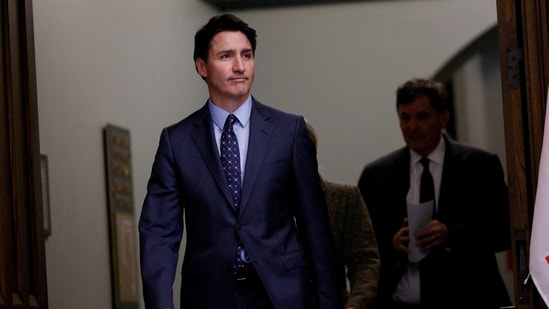 India Canada row live updates: Canada's Prime Minister Justin Trudeau, with Minister of Foreign Affairs Melanie Joly, and Minister of Public Safety, Democratic Institutions and Intergovernmental Affairs Dominic LeBlanc, arrives to a press conference about the Royal Canadian Mounted Police's investigation into "violent criminal activity in Canada with connections to India" on Parliament Hill in Ottawa, Ontario, Canada October 14, 2024.
