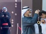The image shows Abu Dhabi’s crown prince watching his daughter’s jiu-jitsu performance. The image shows Abu Dhabi’s crown prince watching his daughter’s jiu-jitsu performance.