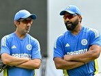 India�s head coach Gautam Gambhir (L) and captain Rohit Sharma attend a practice session ahead of their first Test cricket match against New Zealand at the M Chinnaswamy Stadium in Bengaluru on October 14, 2024. (Photo by IDREES MOHAMMED / AFP) / -- IMAGE RESTRICTED TO EDITORIAL USE - STRICTLY NO COMMERCIAL USE -- India�s head coach Gautam Gambhir (L) and captain Rohit Sharma attend a practice session ahead of their first Test cricket match against New Zealand at the M Chinnaswamy Stadium in Bengaluru on October 14, 2024. (Photo by IDREES MOHAMMED / AFP) / -- IMAGE RESTRICTED TO EDITORIAL USE - STRICTLY NO COMMERCIAL USE --