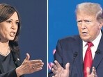 In this combination photo, Democratic vice presidential candidate Sen. Kamala Harris, speaks during a debate, Oct. 7, 2020, in Salt Lake City, left, and Republican presidential candidate former President Donald Trump speaks during a debate, June 27, 2024, in Atlanta. In this combination photo, Democratic vice presidential candidate Sen. Kamala Harris, speaks during a debate, Oct. 7, 2020, in Salt Lake City, left, and Republican presidential candidate former President Donald Trump speaks during a debate, June 27, 2024, in Atlanta.