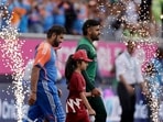 India's captain Rohit Sharma and Pakistan batter Babar Azam. India's captain Rohit Sharma and Pakistan batter Babar Azam.