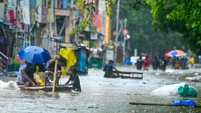 Heavy rains lashed Chennai and other parts of Tamil Nadu on Tuesday, bringing the city to a standstill. (AFP) Heavy rains lashed Chennai and other parts of Tamil Nadu on Tuesday, bringing the city to a standstill. (AFP)