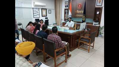 Deputy commissioner Jitendra Jorwal during a meeting in Ludhiana on Wednesday. (HT Photo)
