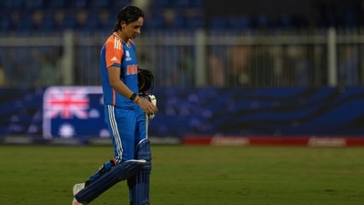 India's captain Harmanpreet Kaur walks off the field after losing to Australia during the ICC Women's T20 World Cup 2024 match at Sharjah Stadium (AP) India's captain Harmanpreet Kaur walks off the field after losing to Australia during the ICC Women's T20 World Cup 2024 match at Sharjah Stadium (AP)