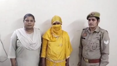 Ghaziabad: The woman works as a domestic help in the posh society.