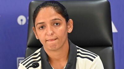 Harmanpreet Kaur at a press conference before the T20 World Cup. (Hindustan Times)