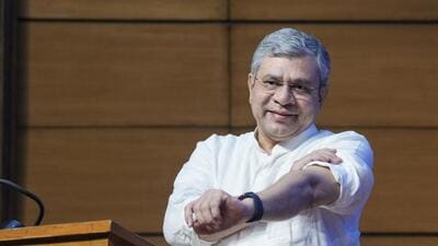 Union minister Ashwini Vaishnaw briefs the media on the cabinet’s decisions in New Delhi on Wednesday. (PTI) Union minister Ashwini Vaishnaw briefs the media on the cabinet’s decisions in New Delhi on Wednesday. (PTI)