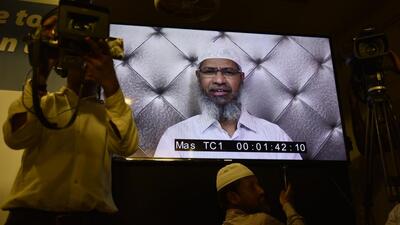 Zakir Naik faces numerous legal challenges in India, including cases of hate speech and for allegedly hurting religious sentiments (HT FILE PHOTO/Vijayanand Gupta)