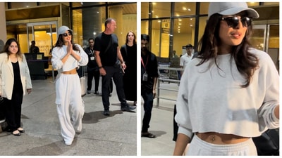 Priyanka Chopra arrives in Mumbai. Priyanka Chopra arrives in Mumbai.