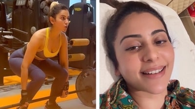 Rakul Preet Singh suffered a back spasm during an 80 kg deadlift. Rakul Preet Singh suffered a back spasm during an 80 kg deadlift.