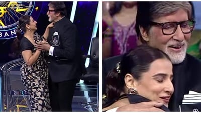 Vidya Balan danced with Amitabh Bachchan on the sets of KBC 16. Vidya Balan danced with Amitabh Bachchan on the sets of KBC 16.