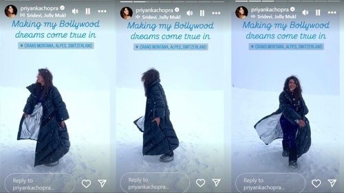 Priyanka gave a glimpse of herself from her shoot in Crans-Montana. Priyanka gave a glimpse of herself from her shoot in Crans-Montana.