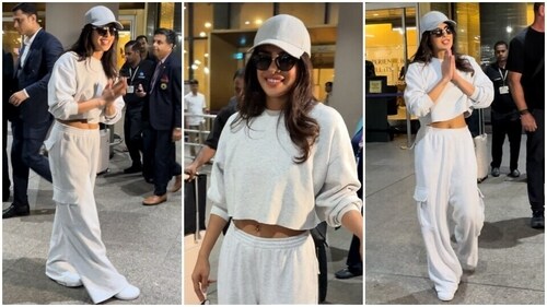 Priyanka Chopra arrives in Mumbai. Priyanka Chopra arrives in Mumbai.