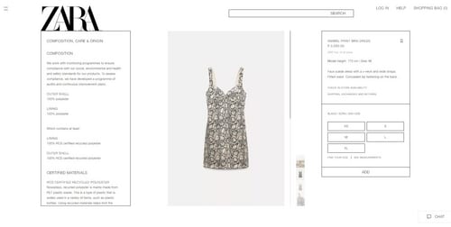 The Zara dress costs  ₹3500.