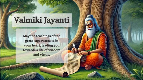 Valmiki Jayanti is a tribute to the great spiritual figure who authored the great epic Ramayana. (Image generated with the help of AI) Valmiki Jayanti is a tribute to the great spiritual figure who authored the great epic Ramayana. (Image generated with the help of AI)