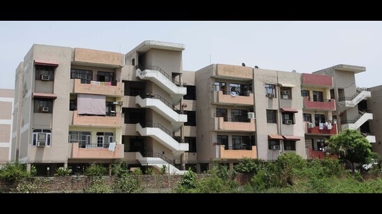 Of the total 20 flats, 12 are located in Sector 56 and eight in Sector 49, Chandigarh. (HT File)
