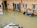 View of a partially submerged house following heavy rainfall, in Bengaluru on Wednesday. (ANI Photos) View of a partially submerged house following heavy rainfall, in Bengaluru on Wednesday. (ANI Photos)