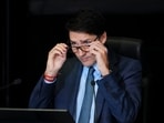 Canada's Prime Minister Justin Trudeau appears as a witness at the Foreign Interference Commission in Ottawa, Ontario.