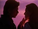 India's richest actress Juhi Chawla in a scene with India's richest actor Shah Rukh Khan India's richest actress Juhi Chawla in a scene with India's richest actor Shah Rukh Khan