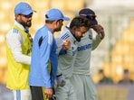 Rishabh Pant being escorted off field after an injury. Rishabh Pant being escorted off field after an injury.