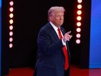 Republican presidential nominee, former U.S. President Donald Trump gestures during a Univision Noticias town hall event on October 16, 2024 in Doral, Florida. (Photo by JOE RAEDLE / GETTY IMAGES NORTH AMERICA / Getty Images via AFP) Republican presidential nominee, former U.S. President Donald Trump gestures during a Univision Noticias town hall event on October 16, 2024 in Doral, Florida. (Photo by JOE RAEDLE / GETTY IMAGES NORTH AMERICA / Getty Images via AFP)