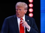 DORAL, FLORIDA - OCTOBER 16: Republican presidential nominee, former U.S. President Donald Trump speaks during a Univision Noticias town hall event on October 16, 2024 in Doral, Florida. Trump addressed undecided Latino voters as he continues campaigning against his rival, Democratic presidential nominee, U.S. Vice President Kamala Harris. Joe Raedle/Getty Images/AFP (Photo by JOE RAEDLE / GETTY IMAGES NORTH AMERICA / Getty Images via AFP) DORAL, FLORIDA - OCTOBER 16: Republican presidential nominee, former U.S. President Donald Trump speaks during a Univision Noticias town hall event on October 16, 2024 in Doral, Florida. Trump addressed undecided Latino voters as he continues campaigning against his rival, Democratic presidential nominee, U.S. Vice President Kamala Harris. Joe Raedle/Getty Images/AFP (Photo by JOE RAEDLE / GETTY IMAGES NORTH AMERICA / Getty Images via AFP)
