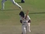Noman Ali plays a flick shot Noman Ali plays a flick shot