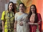 Ahana Deol, Hema Malini, and Esha Deol celebrate Hema's 76th birthday Ahana Deol, Hema Malini, and Esha Deol celebrate Hema's 76th birthday