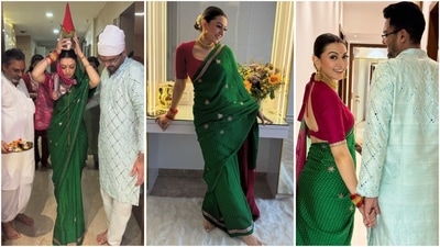 Hansika Motwani shares joyful moments from her Griha Pravesh celebration on Instagram (Instagram/@ihansika) Hansika Motwani shares joyful moments from her Griha Pravesh celebration on Instagram (Instagram/@ihansika)