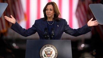 Democratic presidential nominee Vice President Kamala Harris speaks during a campaign event at Washington Crossing Historic Park, Wednesday, Oct. 16, 2024, in Washington Crossing, Pa. (AP) Democratic presidential nominee Vice President Kamala Harris speaks during a campaign event at Washington Crossing Historic Park, Wednesday, Oct. 16, 2024, in Washington Crossing, Pa. (AP)