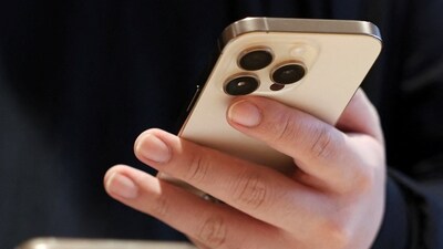 iPhone 16 Pro in Desert Titanium. (Reuters)