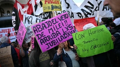 University instructors' unions in Argentina have called a 24-hour strike on Thursday and a 48-hour strike next week. (File image/ AFP) (AFP) University instructors' unions in Argentina have called a 24-hour strike on Thursday and a 48-hour strike next week. (File image/ AFP) (AFP)