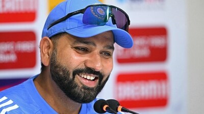India's captain Rohit Sharma attends a press conference. (AFP) India's captain Rohit Sharma attends a press conference. (AFP)