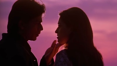 India's richest actress Juhi Chawla in a scene with India's richest actor Shah Rukh Khan India's richest actress Juhi Chawla in a scene with India's richest actor Shah Rukh Khan