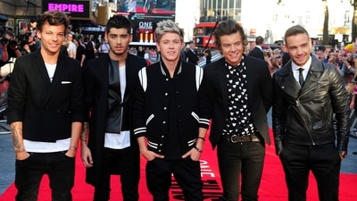 Louis Tomlinson, from left, Zayn Malik, Niall Horan, Harry Styles and Liam Payne arrive for the World Premiere of "One Direction: This Is Us," at the Empire Leicester Square, in London, Aug. 20, 2013. (AP) Louis Tomlinson, from left, Zayn Malik, Niall Horan, Harry Styles and Liam Payne arrive for the World Premiere of "One Direction: This Is Us," at the Empire Leicester Square, in London, Aug. 20, 2013. (AP)