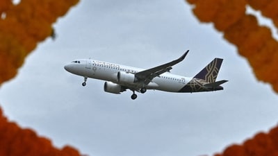 A Vistara aircraft prepares to land. (AFP file) A Vistara aircraft prepares to land. (AFP file)