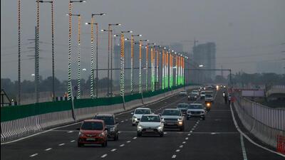 The Urban Extension Road-II was inaugurated by Prime Minister Narendra Modi in March 2024. (HT Archive) The Urban Extension Road-II was inaugurated by Prime Minister Narendra Modi in March 2024. (HT Archive)