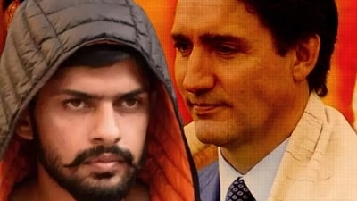 Gangster Lawrence Bishnoi and Canadian PM Justin Trudeau. Gangster Lawrence Bishnoi and Canadian PM Justin Trudeau.