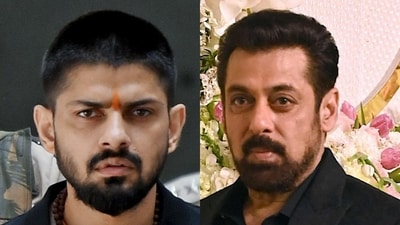Gangster Lawrence Bishnoi and Bollywood actor Salman Khan Gangster Lawrence Bishnoi and Bollywood actor Salman Khan