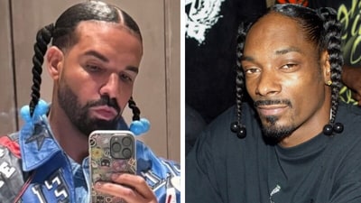 Fans began comparing Drake's new hairstyle with Snoop Dogg's past hair Fans began comparing Drake's new hairstyle with Snoop Dogg's past hair