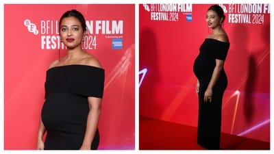 Radhika Apte debuted a baby bump at BFI film fest. Radhika Apte debuted a baby bump at BFI film fest.