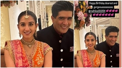 Manish Malhotra wished Radhika a happy birthday by sharing a picture from one of the celebrations. He captioned the post, "Happy birthday dearest and gorgeousssssss @radhika161094 [heart emojis]."&nbsp; 
