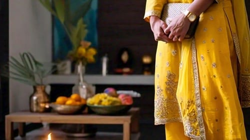 Get Pooja-ready this Diwali with traditional wear, embroidered clutches, juttis, and elegant watches! (AI-Generated) Get Pooja-ready this Diwali with traditional wear, embroidered clutches, juttis, and elegant watches! (AI-Generated)