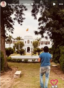 Kareena Kapoor shared Saif Ali Khan's picture from Pataudi palace. Kareena Kapoor shared Saif Ali Khan's picture from Pataudi palace.