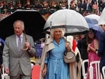 Britain King Charles III and Queen Camilla arrive at the Royal Square in St Helier. Britain King Charles III and Queen Camilla arrive at the Royal Square in St Helier.
