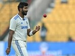 India's Jasprit Bumrah gestures as he bowls during the second day of the first Test cricket match between India and New Zealand at the M. Chinnaswamy Stadium in Bengaluru on October 17, 2024. India's Jasprit Bumrah gestures as he bowls during the second day of the first Test cricket match between India and New Zealand at the M. Chinnaswamy Stadium in Bengaluru on October 17, 2024.