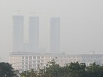Hazy morning air in Delhi-NCR on Wednesday. (Sunil Ghosh/HT Photo) Hazy morning air in Delhi-NCR on Wednesday. (Sunil Ghosh/HT Photo)