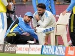 India's Rishabh Pant reacts in pain as he is attended by a member of support staff after getting hurt during the day two of the first cricket test match between India and New Zealand at the M.Chinnaswamy Stadium, in Bengaluru, India India's Rishabh Pant reacts in pain as he is attended by a member of support staff after getting hurt during the day two of the first cricket test match between India and New Zealand at the M.Chinnaswamy Stadium, in Bengaluru, India