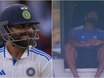 Virat Kohli and Rohit Sharma react at the former's dismissal on the final ball of Day 3 Virat Kohli and Rohit Sharma react at the former's dismissal on the final ball of Day 3